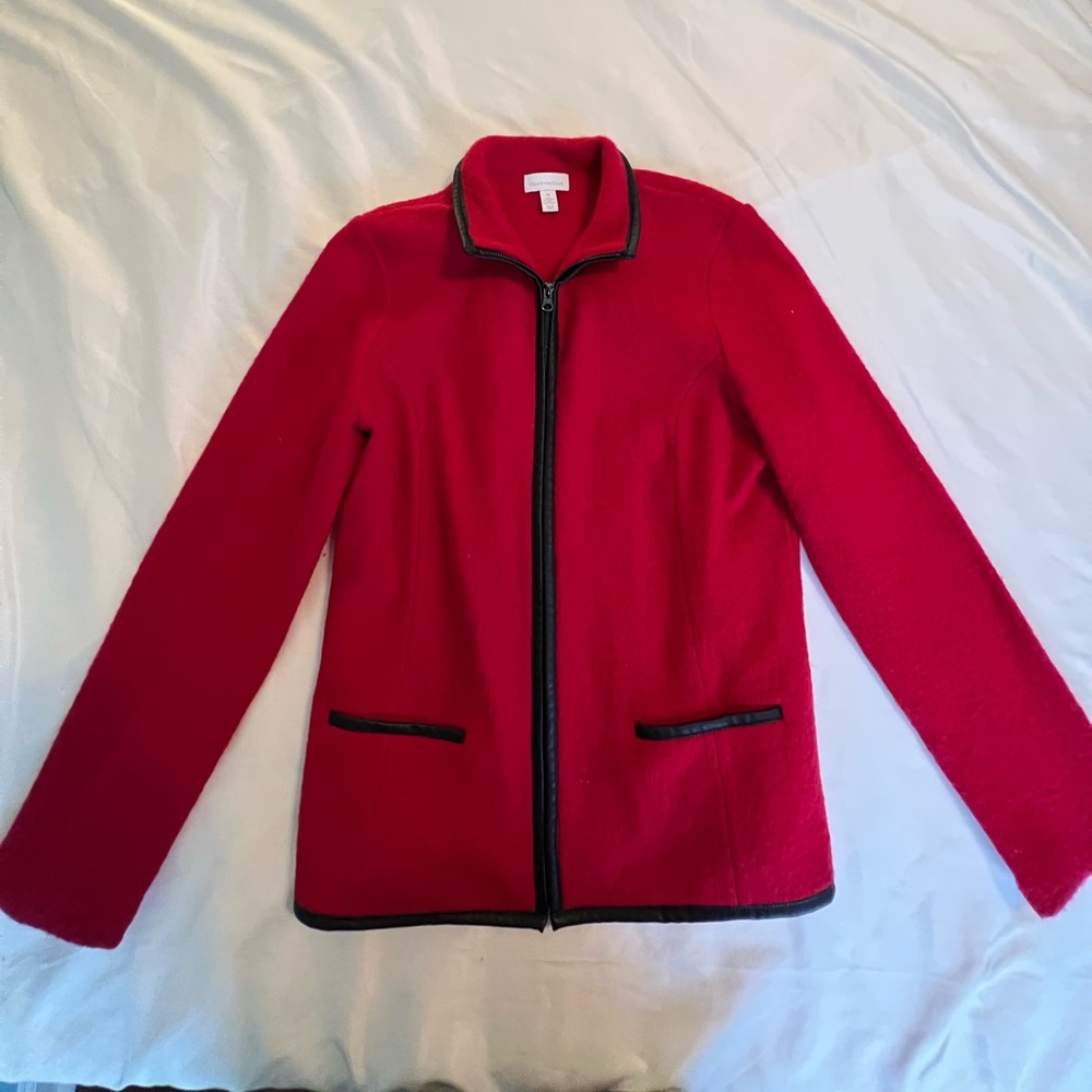 Jacket/Blazer with Leather Trim